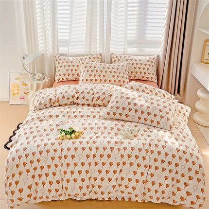 91家纺网 家纺一手货源 找家纺 （总）庭笙 新款A类有机棉印花款四件套