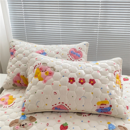 91家纺网 家纺一手货源 找家纺 （总） 九亭家纺 2024新款全棉夹棉防口水防头油枕套