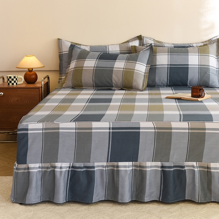 91家纺网 家纺一手货源 找家纺 八十八家纺 2025新款全棉12868系列四件套单品床裙 加州风情