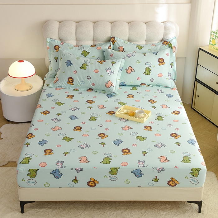 91家纺网 家纺一手货源 找家纺 八十八家纺 2025新款全棉12868系列单品床笠 森森乐园