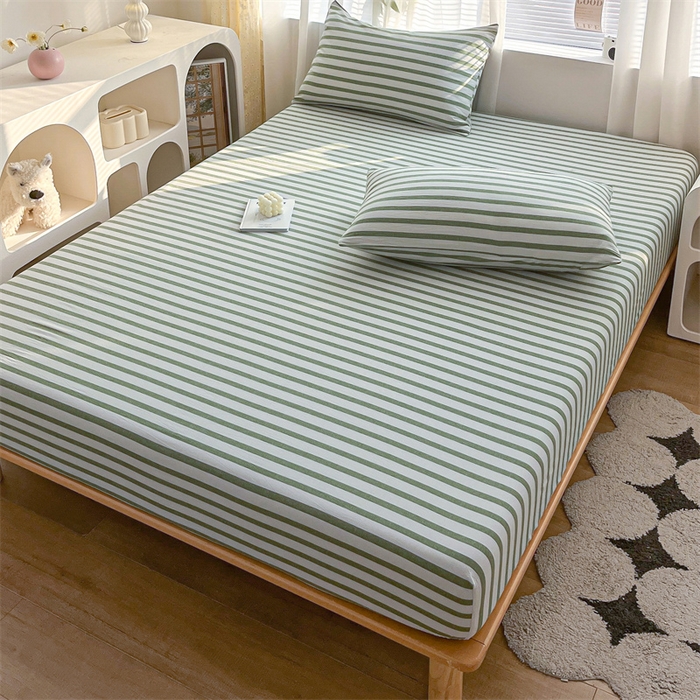 91家纺网 家纺一手货源 找家纺 蓝米卡夫 2024新品-全棉色织水洗棉A类单品系列 青绿