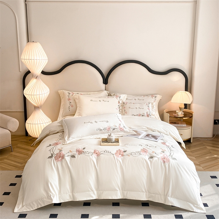 91家纺网 家纺一手货源 找家纺 （总）蓝米卡夫 2024新品-全棉公主风刺绣宽边少女心系列