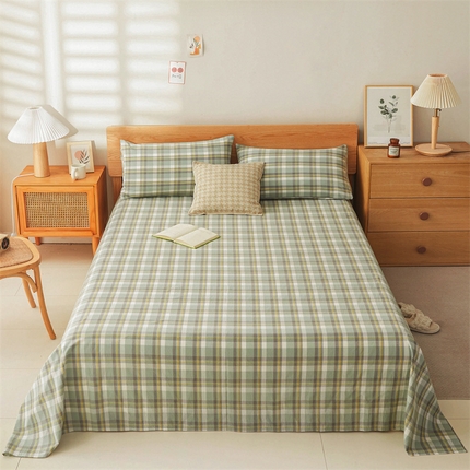 91家纺网 家纺一手货源 找家纺 （总）恋人优选 2024新款纯棉色织水洗床单枕套