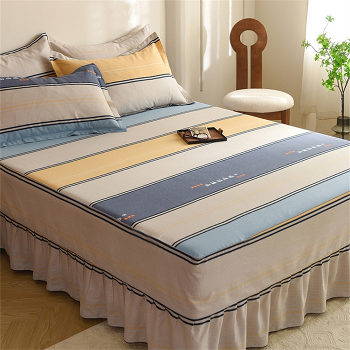 91家纺网 家纺一手货源 找家纺 八十八家纺 2025新款全棉12868系列四件套单品床裙 极光