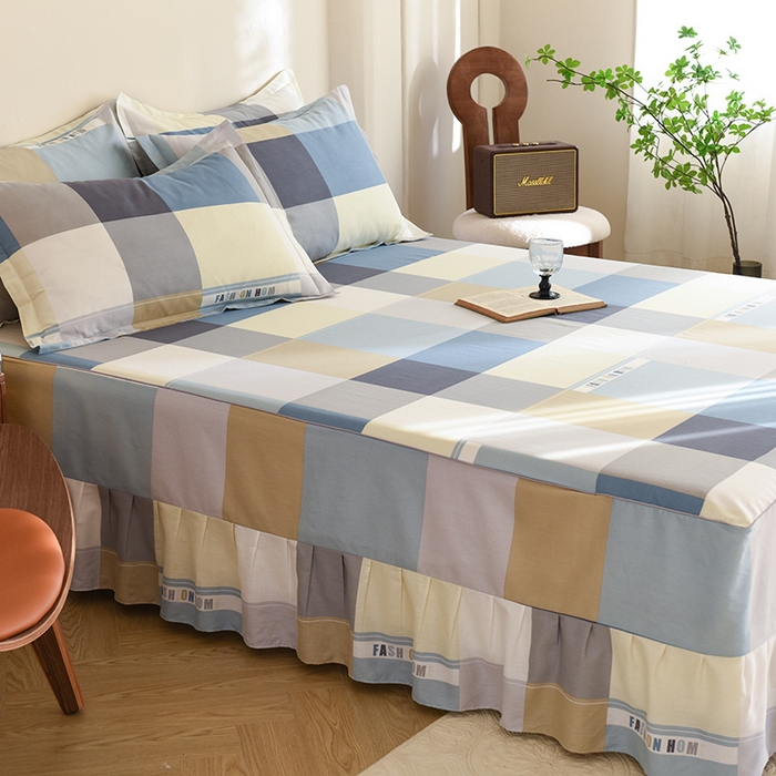 91家纺网 家纺一手货源 找家纺 八十八家纺 2025新款全棉12868系列四件套单品床裙 简伯格