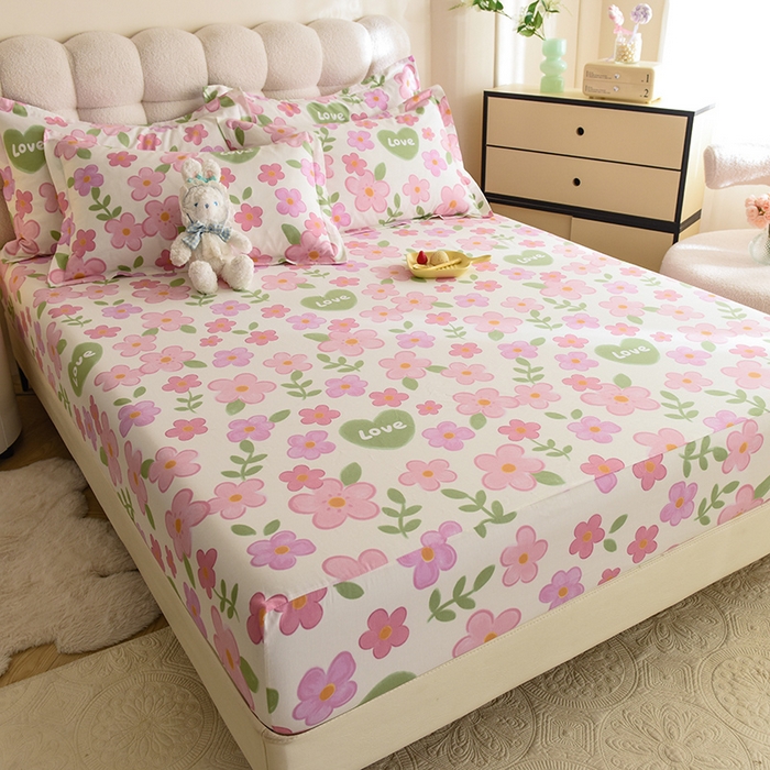 91家纺网 家纺一手货源 找家纺 八十八家纺 2025新款全棉12868系列单品床笠 花夏未央