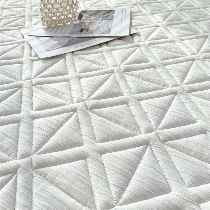 91家纺网 家纺一手货源 找家纺 鑫钰 2024新款A类水洗棉大豆夹棉床护垫 芊语-雅士白