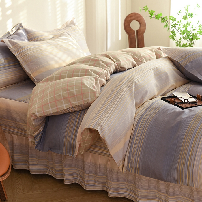 91家纺网 家纺一手货源 找家纺 八十八家纺 2025新款全棉12868床裙款四件套 网络时代