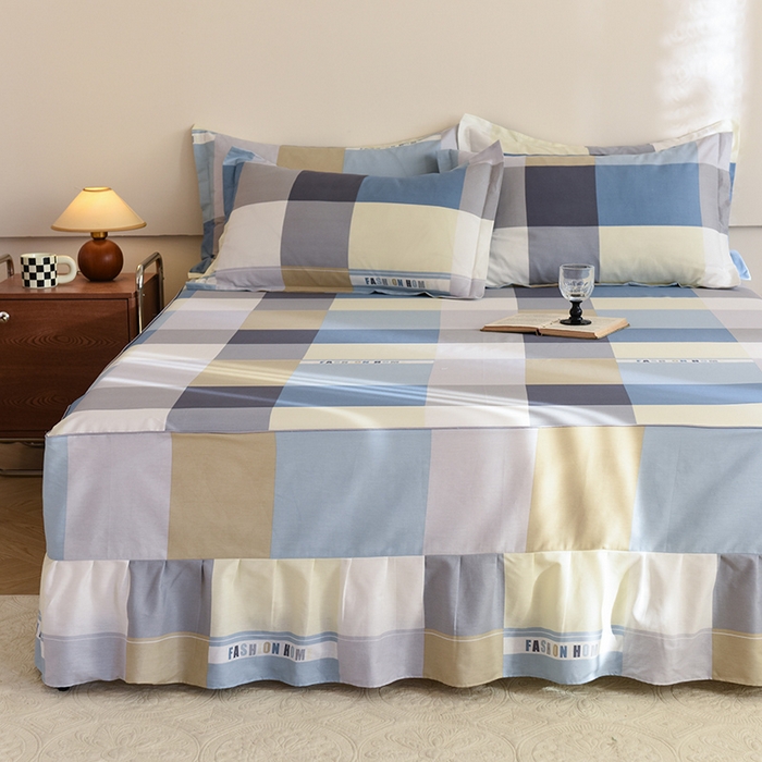 91家纺网 家纺一手货源 找家纺 八十八家纺 2025新款全棉12868系列四件套单品床裙 简伯格