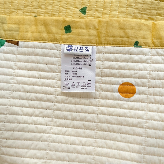 91家纺网 家纺一手货源 找家纺 沐纯家居 2024新款40S13372双面纯棉床盖三件套 快乐童年