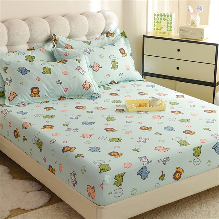 91家纺网 家纺一手货源 找家纺 八十八家纺 2025新款全棉12868系列单品床笠 森森乐园