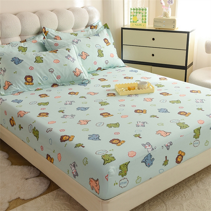 91家纺网 家纺一手货源 找家纺 八十八家纺 2025新款全棉12868系列单品床笠 森森乐园