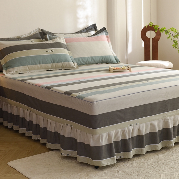 91家纺网 家纺一手货源 找家纺 八十八家纺 2025新款全棉12868系列四件套单品床裙 绅调