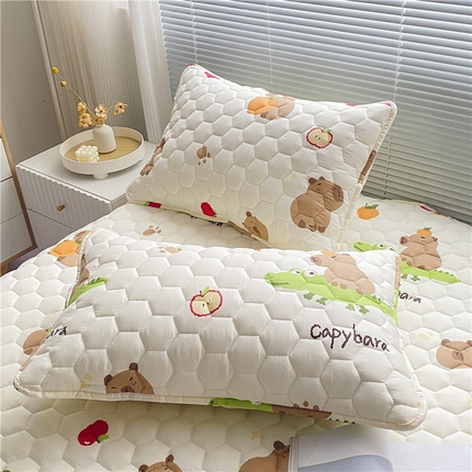 91家纺网 家纺一手货源 找家纺 （总） 九亭家纺 2024新款全棉夹棉防口水防头油枕套