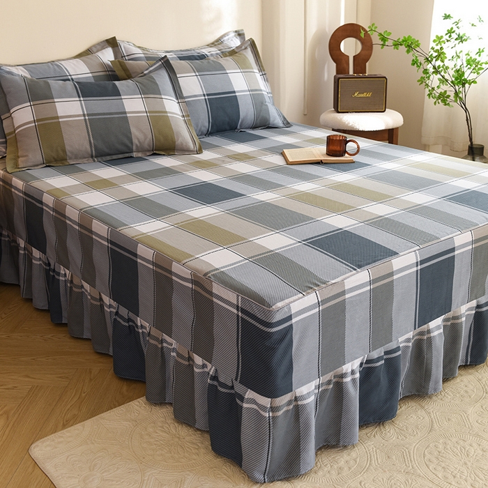 91家纺网 家纺一手货源 找家纺 八十八家纺 2025新款全棉12868系列四件套单品床裙 加州风情