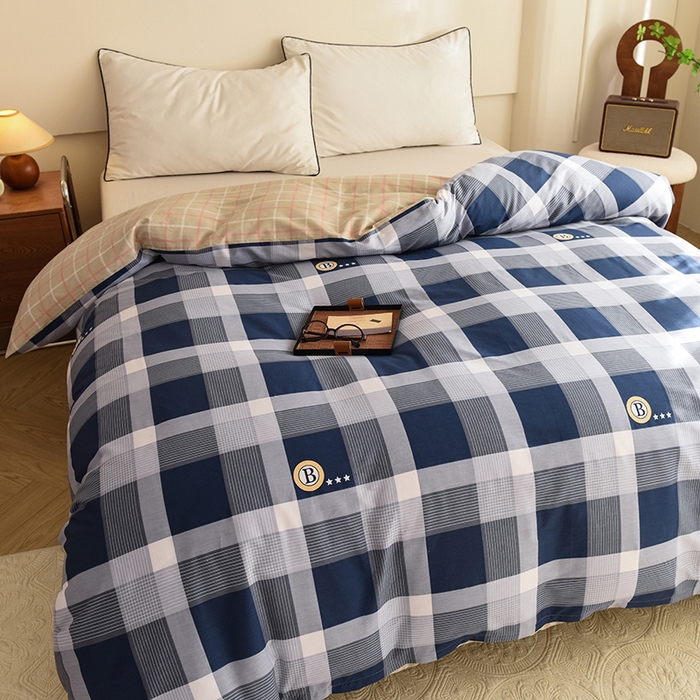 91家纺网 家纺一手货源 找家纺 八十八家纺 2025新款全棉12868系列单品被套 蓝语