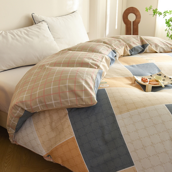 91家纺网 家纺一手货源 找家纺 八十八家纺 2025新款全棉12868系列单品被套 街角咖啡