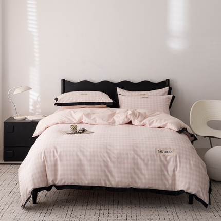 91家纺网 家纺一手货源 找家纺 （总）卡姿家纺 2024春夏小资简约款四件套— 贝拉