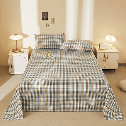 91家纺网 家纺一手货源 找家纺 （总）恋人优选 2024新款纯棉色织水洗床单枕套