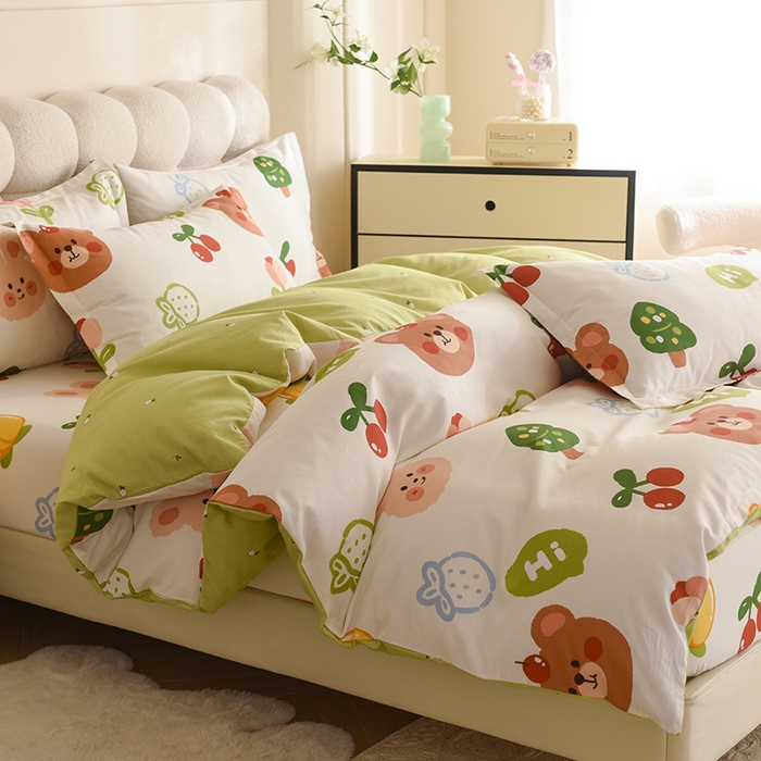 91家纺网 家纺一手货源 找家纺 八十八家纺 2025新款全棉12868床笠款四件套 糖果盒