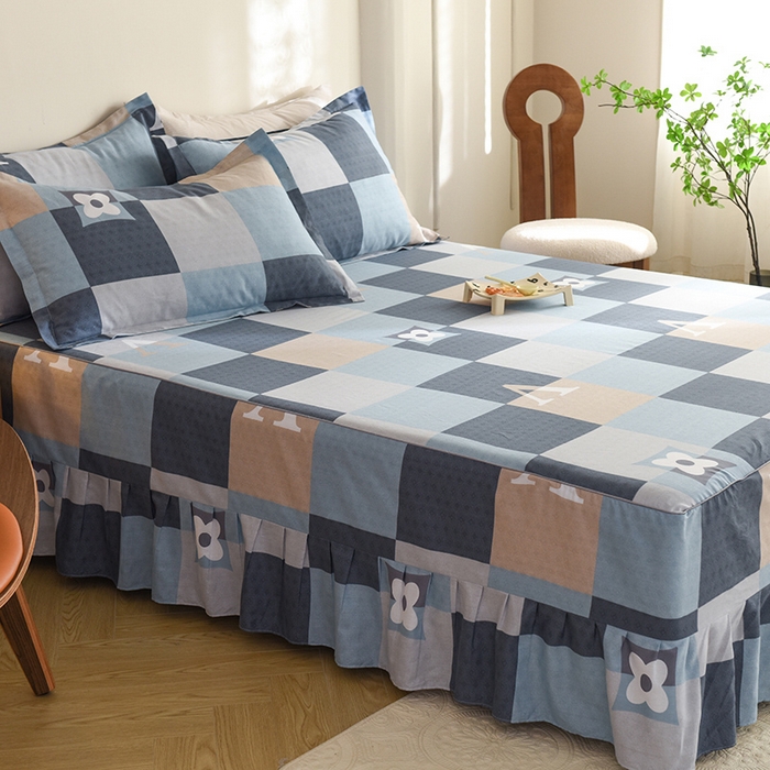 91家纺网 家纺一手货源 找家纺 八十八家纺 2025新款全棉12868系列四件套单品床裙 交响曲