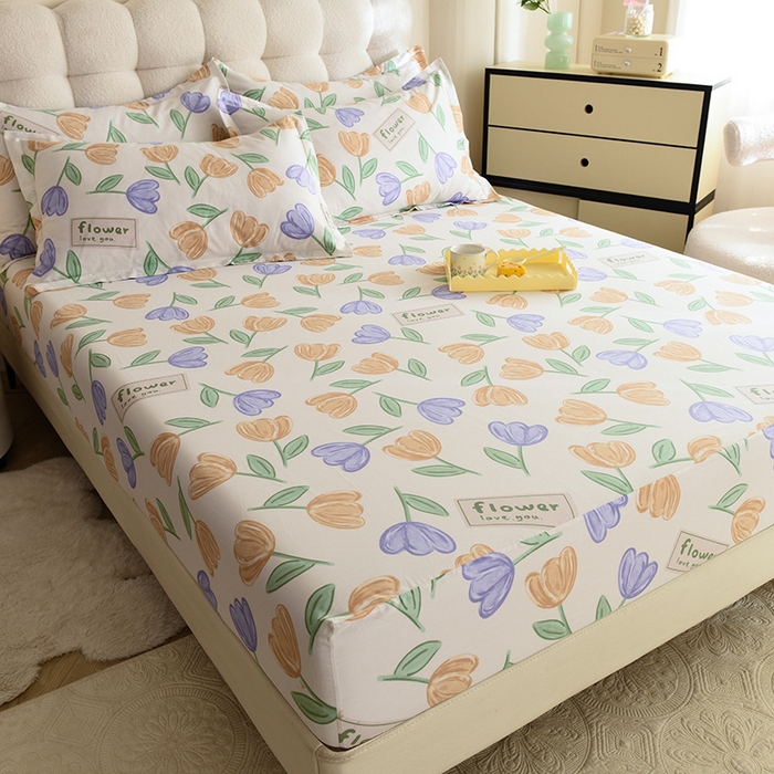 91家纺网 家纺一手货源 找家纺 八十八家纺 2025新款全棉12868系列单品床笠 雅晴