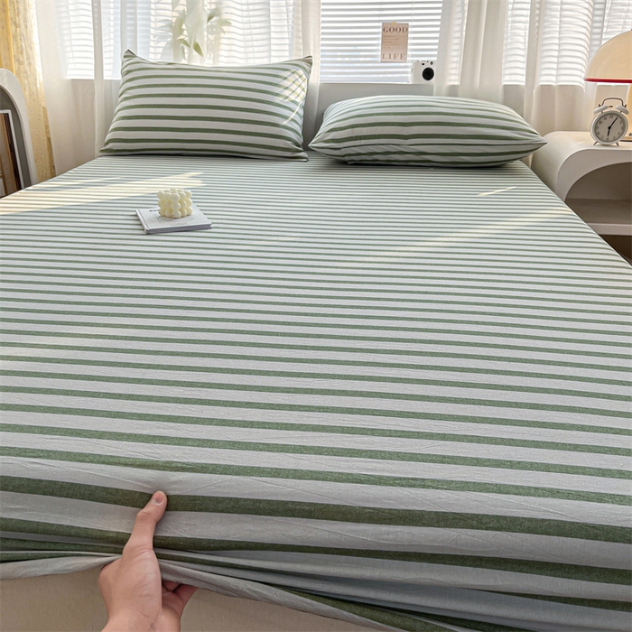 91家纺网 家纺一手货源 找家纺 蓝米卡夫 2024新品-全棉色织水洗棉A类单品系列 青绿