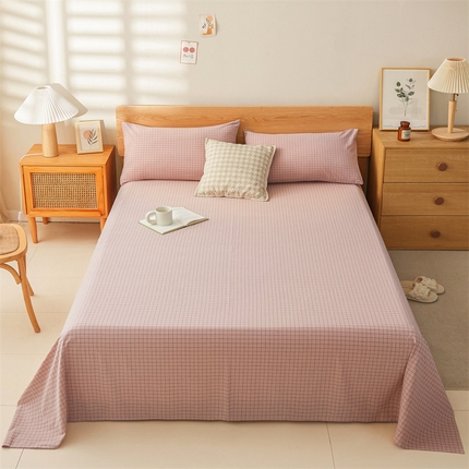 91家纺网 家纺一手货源 找家纺 （总）恋人优选 2024新款纯棉色织水洗床单枕套