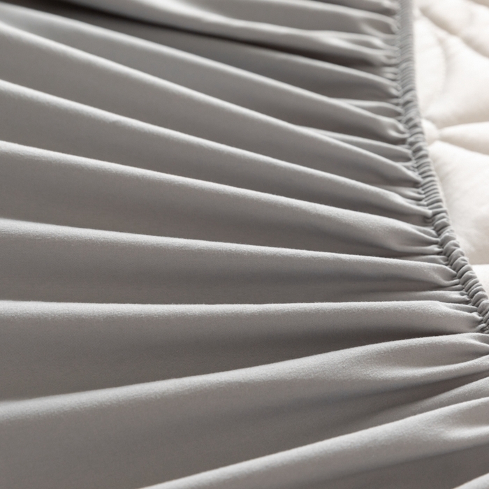 91家纺网 家纺一手货源 找家纺 鑫钰 2024新款A类防水大豆夹棉床笠-麦穗 花穗-低调灰