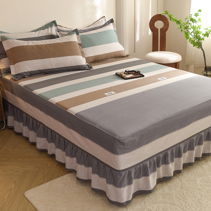 91家纺网 家纺一手货源 找家纺 八十八家纺 2025新款全棉12868系列四件套单品床裙 洛川