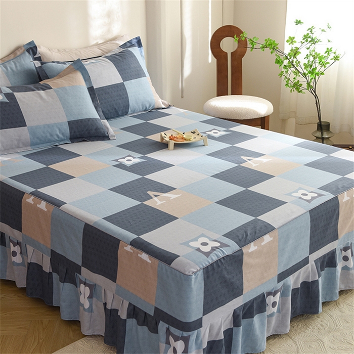 91家纺网 家纺一手货源 找家纺 八十八家纺 2025新款全棉12868系列四件套单品床裙 交响曲