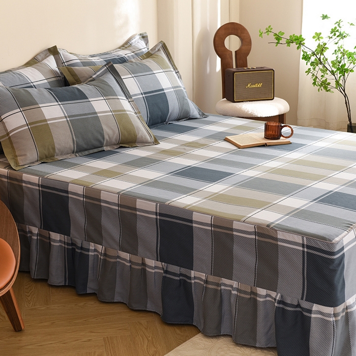 91家纺网 家纺一手货源 找家纺 八十八家纺 2025新款全棉12868系列四件套单品床裙 加州风情