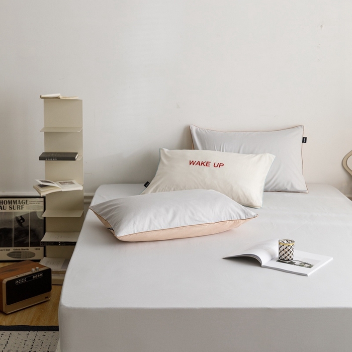 91家纺网 家纺一手货源 找家纺 卡姿家纺 2024春夏纯色双拼嵌绳款单床笠—莫琳 莫琳 床笠梧桐灰