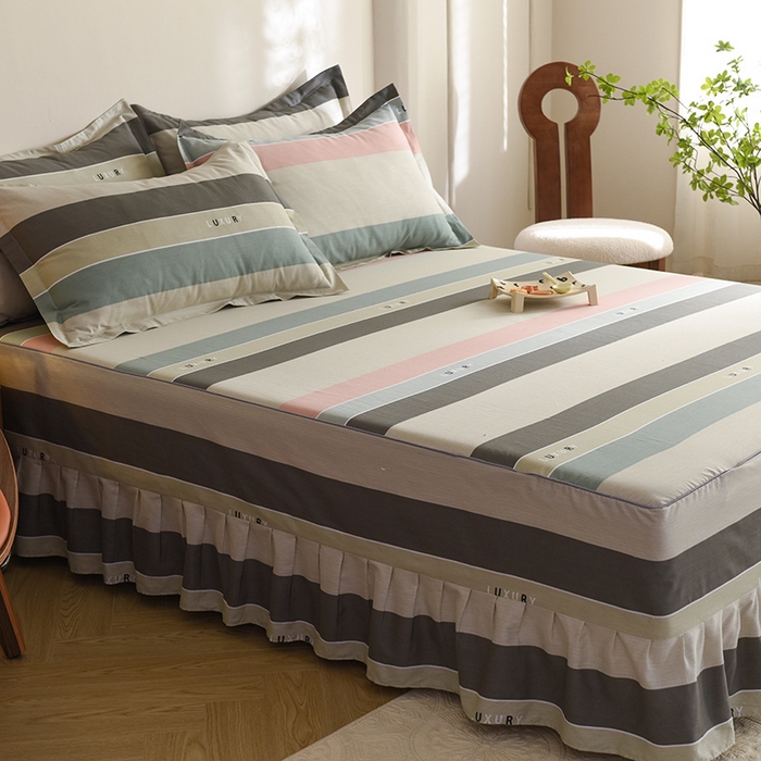 91家纺网 家纺一手货源 找家纺 八十八家纺 2025新款全棉12868系列四件套单品床裙 绅调