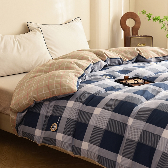 91家纺网 家纺一手货源 找家纺 八十八家纺 2025新款全棉12868系列单品被套 蓝语