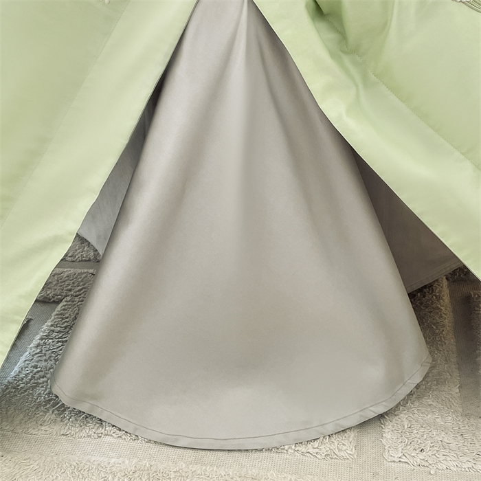 91家纺网 家纺一手货源 找家纺 蓝米卡夫 2024新品-全棉铃兰花语刺绣宽边系列 铃兰花语-抹茶山灰