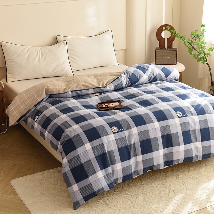 91家纺网 家纺一手货源 找家纺 八十八家纺 2025新款全棉12868系列单品被套 蓝语