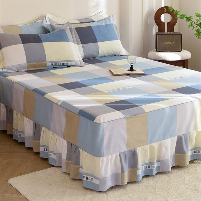 91家纺网 家纺一手货源 找家纺 八十八家纺 2025新款全棉12868系列四件套单品床裙 简伯格