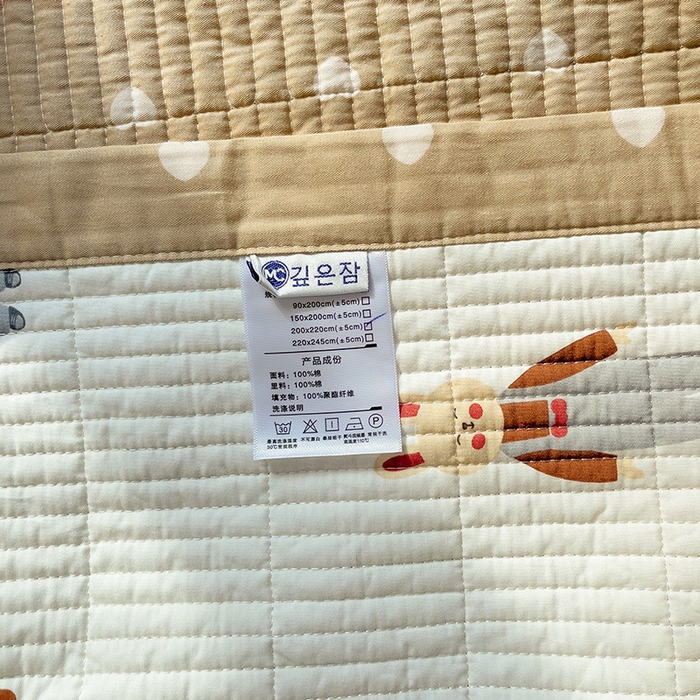 91家纺网 家纺一手货源 找家纺 沐纯家居 2024新款40S13372双面纯棉床盖三件套 彼得兔