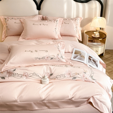 91家纺网 家纺一手货源 找家纺 （总）蓝米卡夫 2024新品-全棉公主风刺绣宽边少女心系列