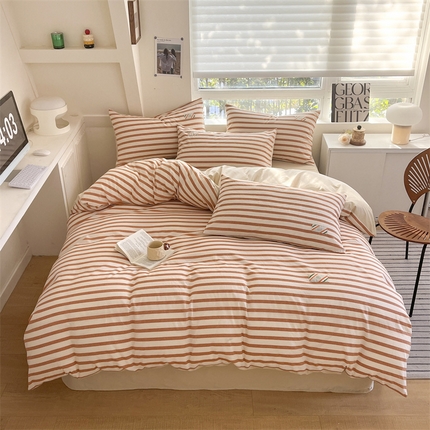 蓝米卡夫 2024新品-全棉色织水洗棉七彩系列 七彩-彩咖