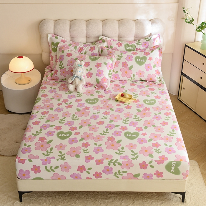 91家纺网 家纺一手货源 找家纺 八十八家纺 2025新款全棉12868系列单品床笠 花夏未央