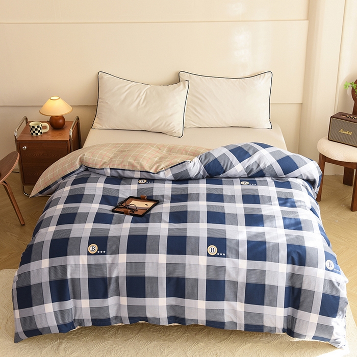 91家纺网 家纺一手货源 找家纺 八十八家纺 2025新款全棉12868系列单品被套 蓝语