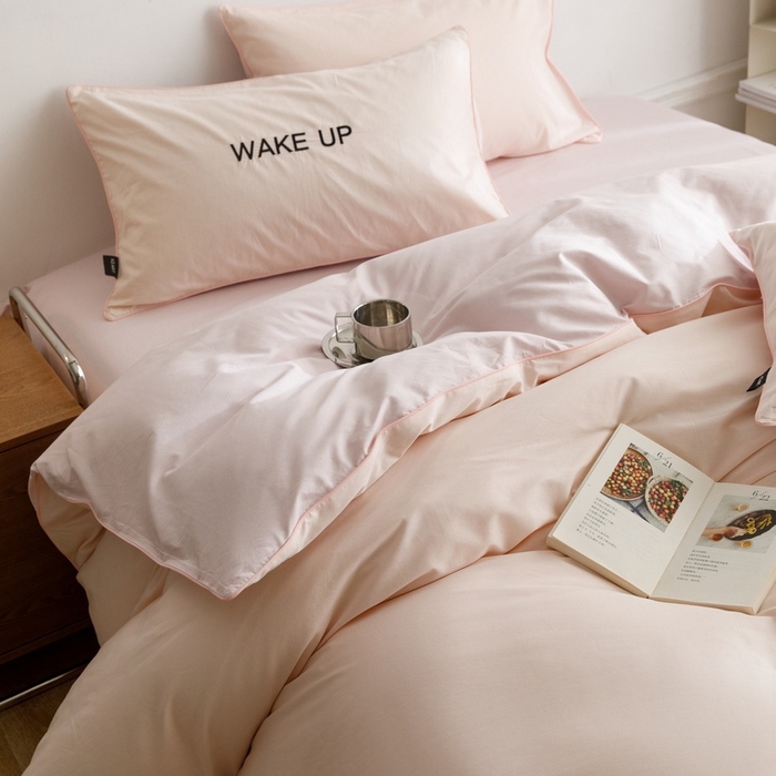 91家纺网 家纺一手货源 找家纺 卡姿家纺 2024春夏纯色双拼嵌绳款单被套—莫琳 莫琳 被套粉紫