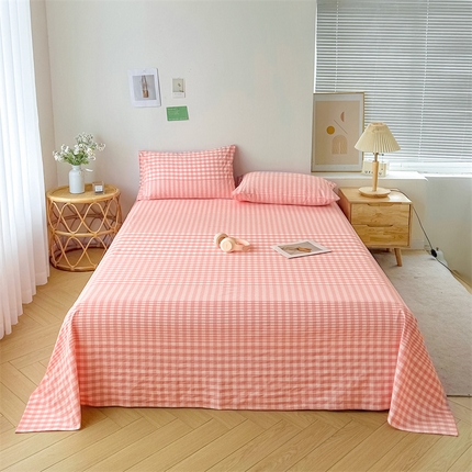 91家纺网 家纺一手货源 找家纺 （总）恋人优选 2024新款纯棉色织水洗床单枕套