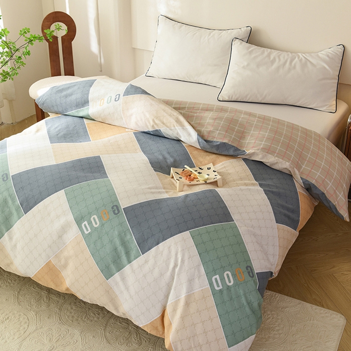 91家纺网 家纺一手货源 找家纺 八十八家纺 2025新款全棉12868系列单品被套 街角咖啡