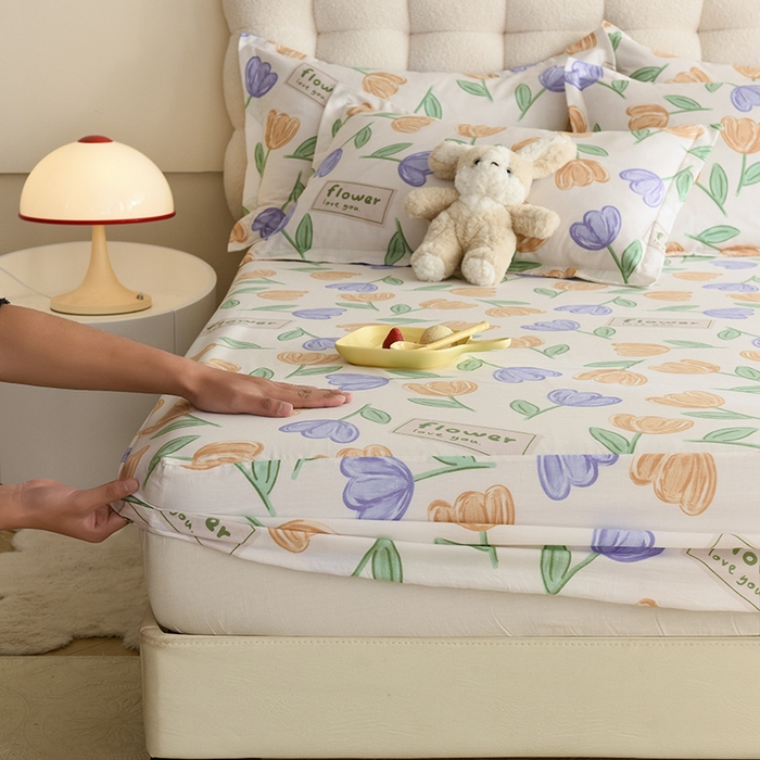 91家纺网 家纺一手货源 找家纺 八十八家纺 2025新款全棉12868床笠款四件套 雅晴