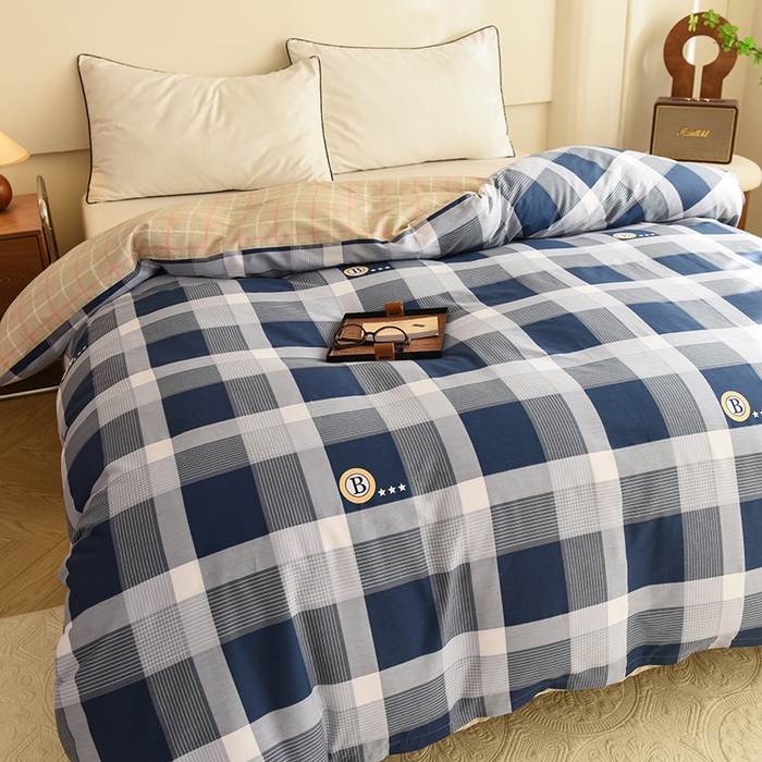 91家纺网 家纺一手货源 找家纺 八十八家纺 2025新款全棉12868系列单品被套 蓝语