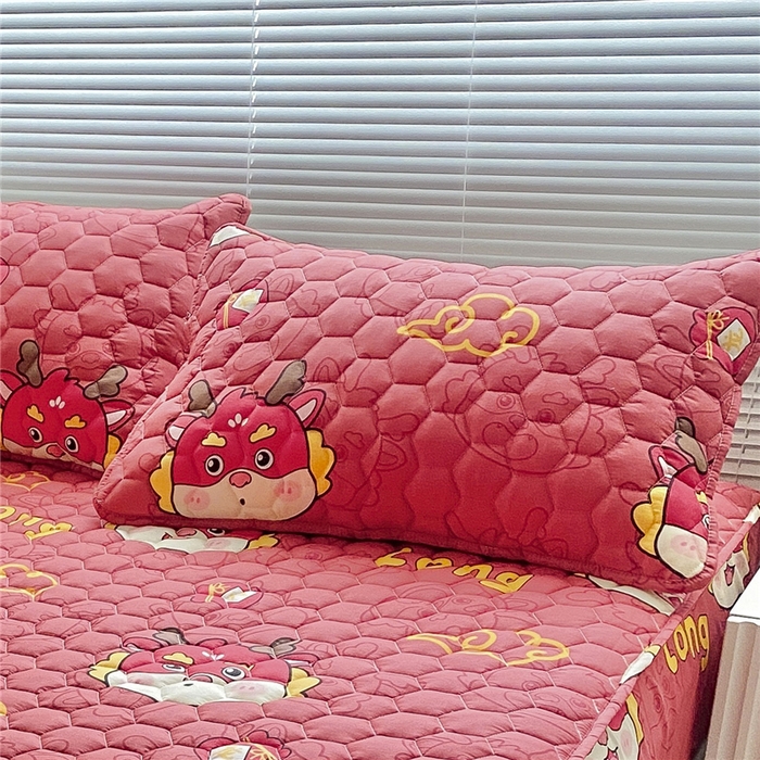 91家纺网 家纺一手货源 找家纺  九亭家纺 2024新款全棉夹棉防口水防头油枕套 防水-红运龙