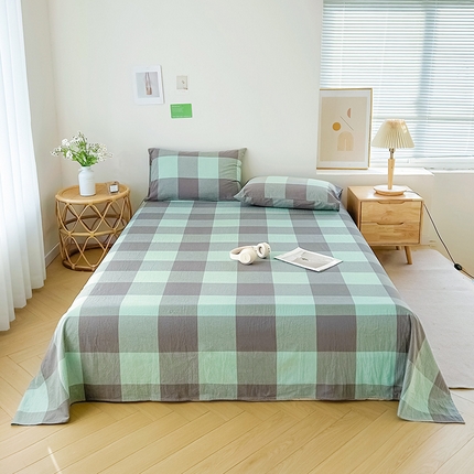 91家纺网 家纺一手货源 找家纺 （总）恋人优选 2024新款纯棉色织水洗床单枕套